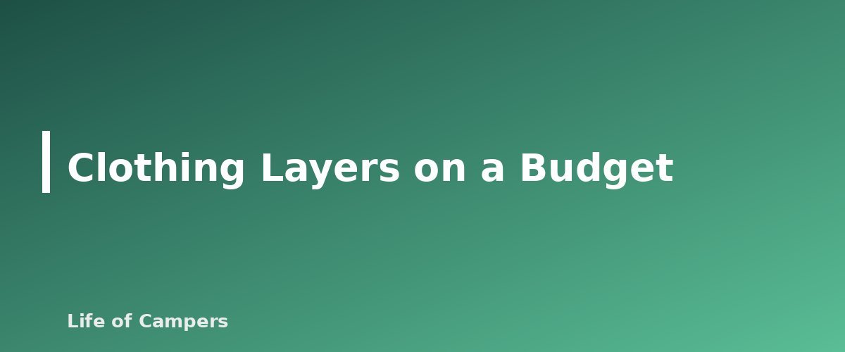 Clothing Layers on a Budget - section banner for Winter Camping on a Budget